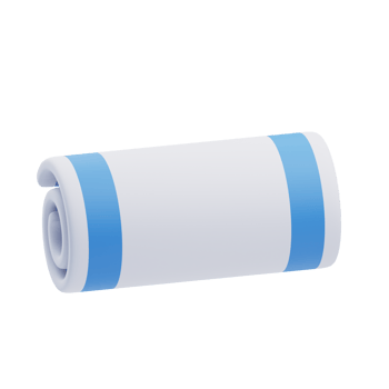 3D Barbershop Rolled Towel Illustration png