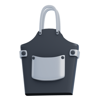 3D Barber Shop Professional Apron Design png