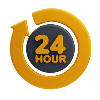 24 Hour Car Garage Service 3D Icon png
