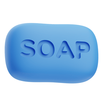 3D Blue Soap Bar For Barbershop png