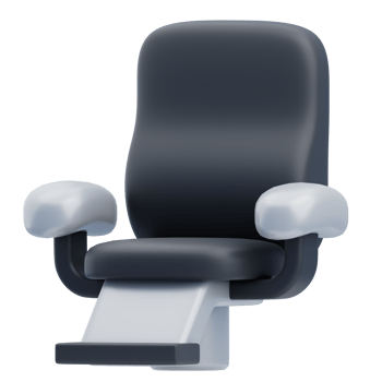 3D Modern Barber Shop Chair Illustration png