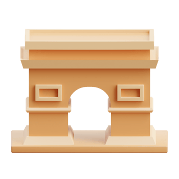 3D Model Of Famous French Monument png