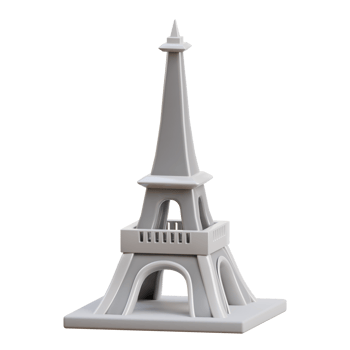 3D Model Of Eiffel Tower France Structure png