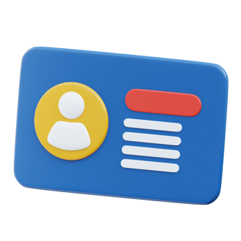 3D Business Identification Card Icon png