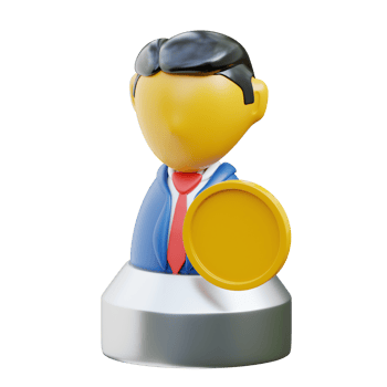 3D Business Investor with Coin Icon png