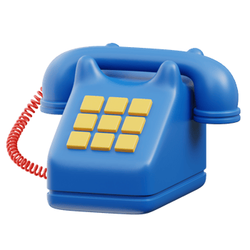 3D Vintage Business Telephone Communication Icon png