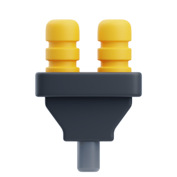 3D Electrical Cable Plug Design png