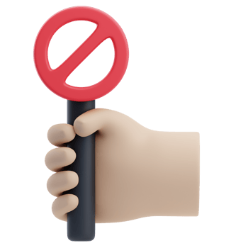 3D No Entry Immigration Symbol png