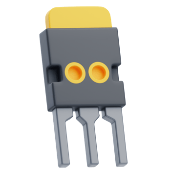 3D Electric Transistor Component For Circuit Design png