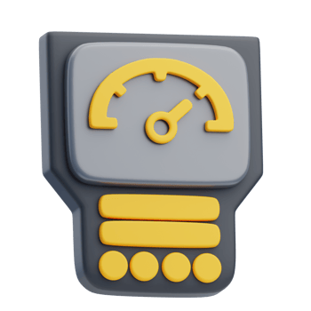 3D Digital Voltmeter Gauge Illustration png