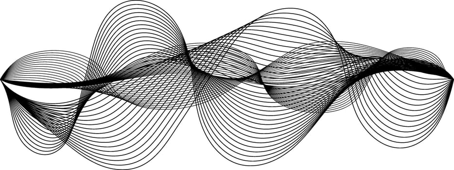 Graceful black lines twist and turn against a white backdrop, adding energy and flow. Elegant and modern, perfect for banners and wallpapers vector