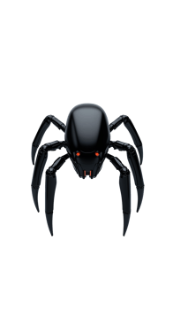 Robotic spider with futuristic design isolated on transparent background png