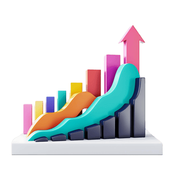 Rising Arrow Graphic Illustration on Clear Background png
