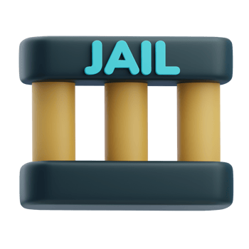 3D Jail Bars Justice System Representation png
