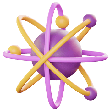 3D Atomic Model for School Science Projects png