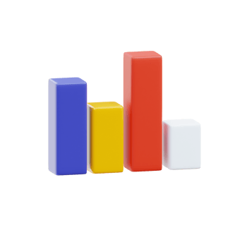 3D Business Analytics Bar Chart Representation png