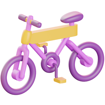Colorful 3D Bicycle For School png