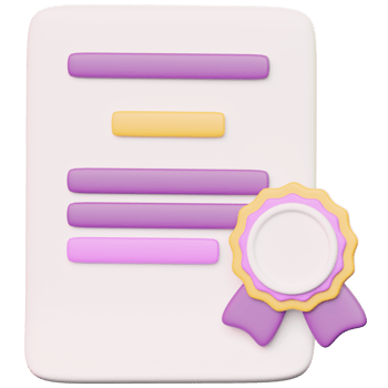 3D School Achievement Certificate Icon Design png