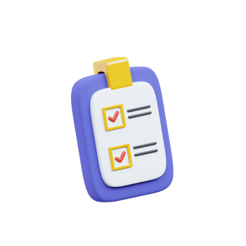 3D Business Project Task Checklist png