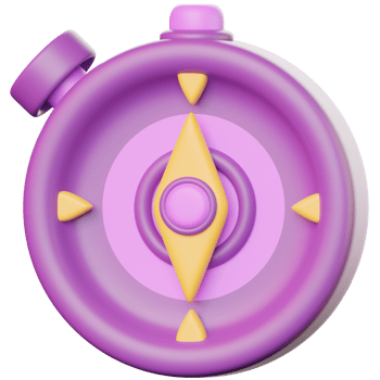 3D Colorful Compass Icon For School Projects png