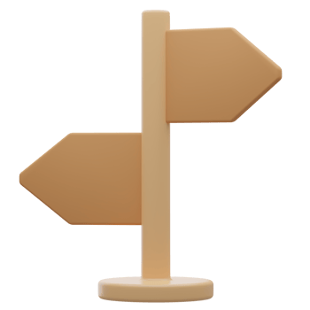 Directional Signs 3D Real Estate Illustration png