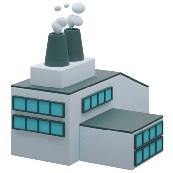 3D Factory Building For Real Estate Design png