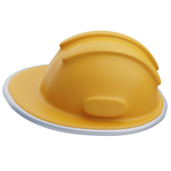 3D Construction Safety Hard Hat Illustration png