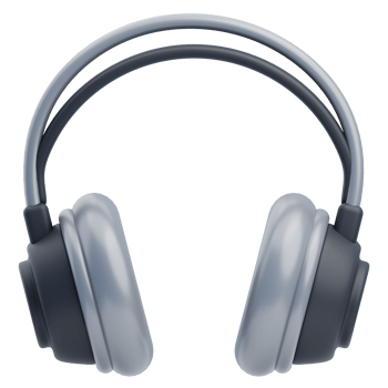 3D Studio Podcast Headphones Design png