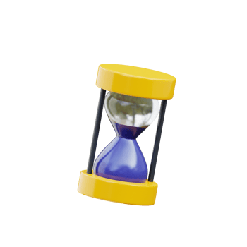 3D Hourglass Time Management Business Concept png