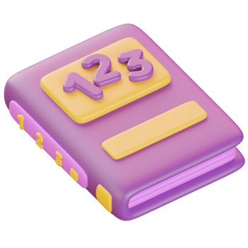 3D Colorful School Math Book Illustration png