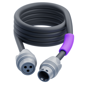 3D High-Quality Podcast Microphone Cables png