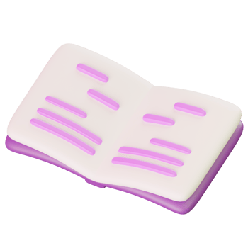 3D Opened School Textbook Icon png
