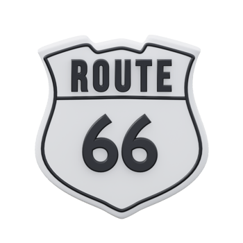 3D Route 66 USA Highway Sign png