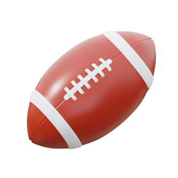 3D American Football Ball Icon Image png