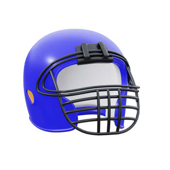 3D American Football Helmets In Blue Color png
