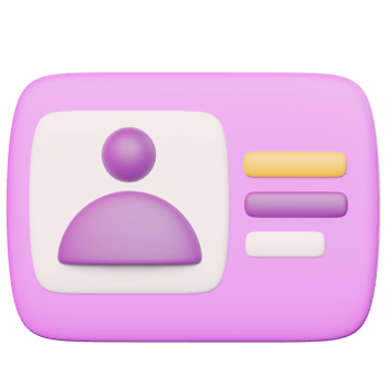 3D Student School Identification Card Design png