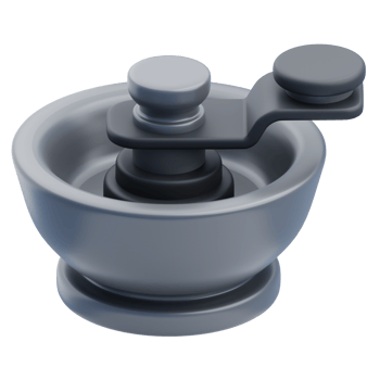 3D Traditional Coffee Grinder Illustration png