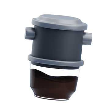 3D Vietnamese Drip Coffee Illustration png