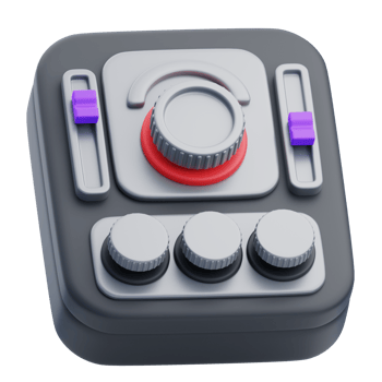 3D Podcast Audio Equalizer Control Panel png
