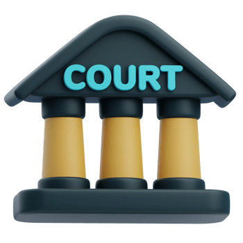 3D Courthouse Icon for Justice System png