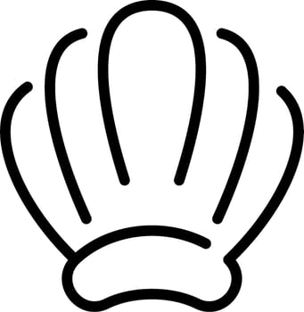 A black and white shell icon vector