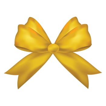 Ribbon bow clipart illustration on the white background vector