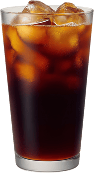 a glass of iced coffee on a transparent background png