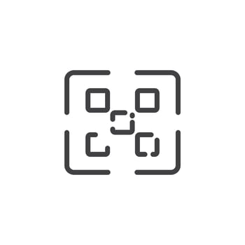 Barcode icon flat design vector