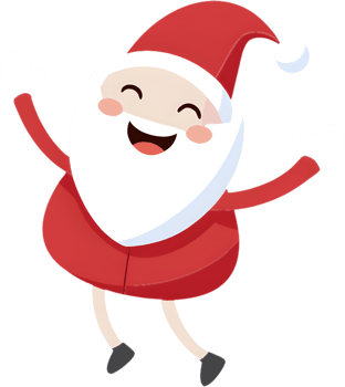 Santa Clipart Character Brings Christmas Happiness with a Bright Smile. . png