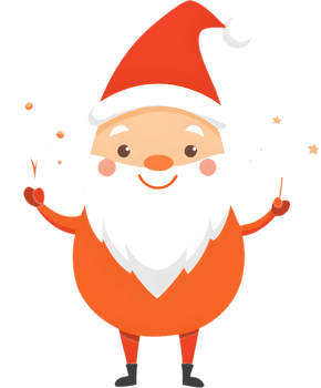 Festive Santa Cartoon Character Brings Joyful Christmas Cheer. . png