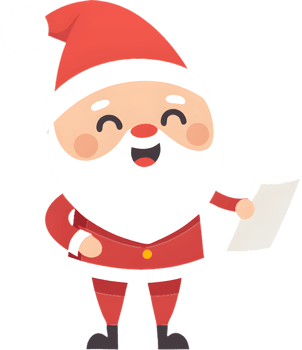 Jolly Santa Cartoon Spreads Cheerful Holiday Spirit and Smiles. . png
