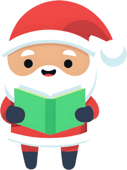 Santa Cartoon with Big Smile Brings Festive Cheer. . png