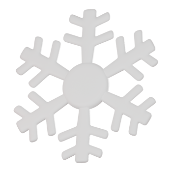 3D render festive snowflake icon christmas icons. png
