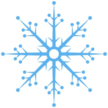 Beautiful snowflake. Snowflake isolated on white background. vector